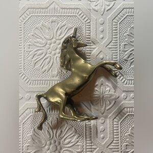 Vintage | MCM Small Brass Unicorn Figurine